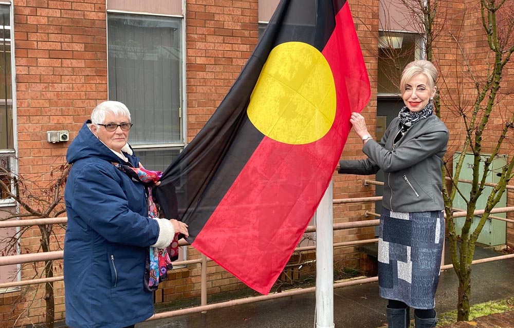 Raising the Aboriginal Flag for NAIDOC Week