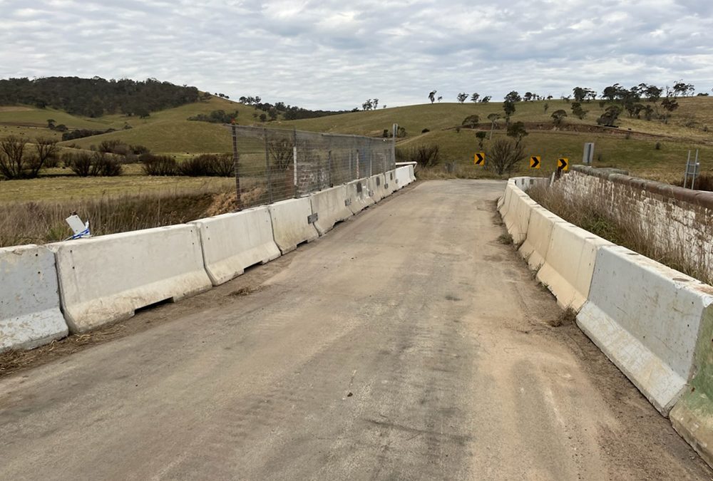 Sodwalls – Tarana Road Bridge Update