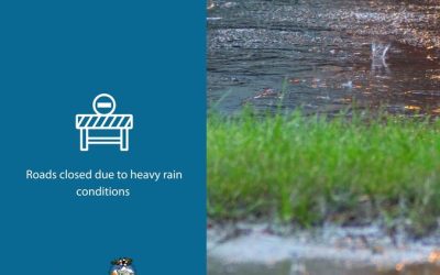 Roads closed due to heavy rain conditions