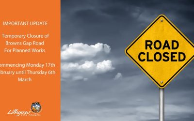 Temporary Closure of Road Commencing Monday 17th February until Thursday 6th March