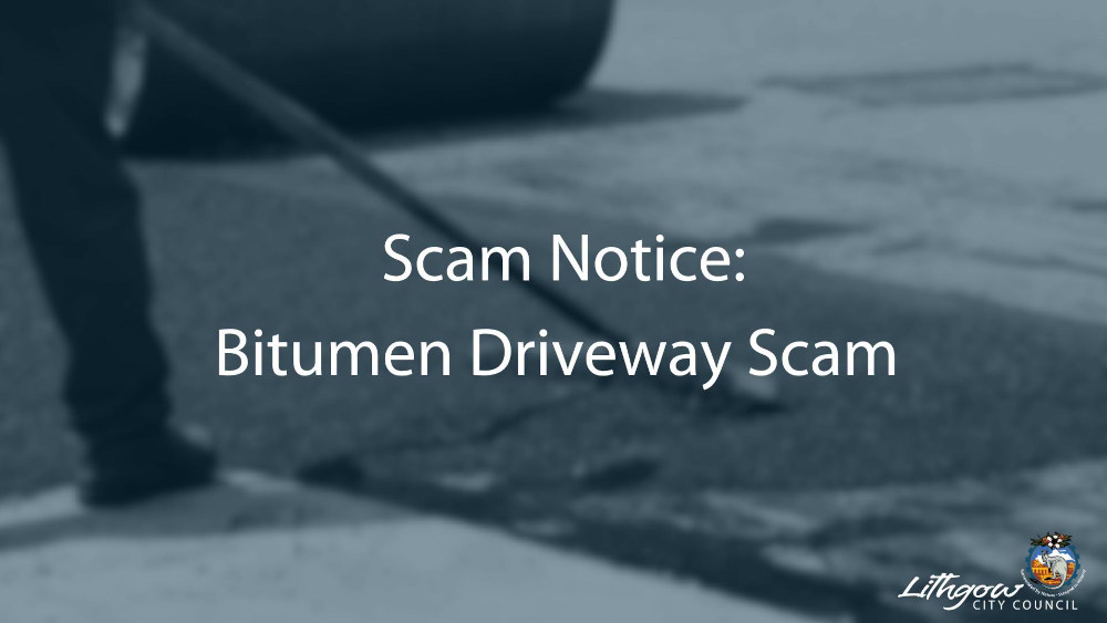 Scam Notice: Bitumen Driveway Scam