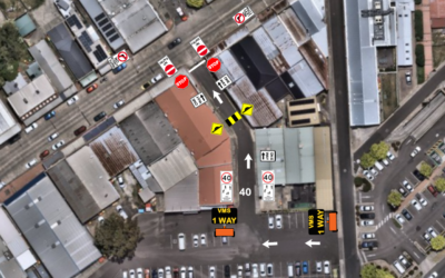 Changes to traffic flow on Naomi Street